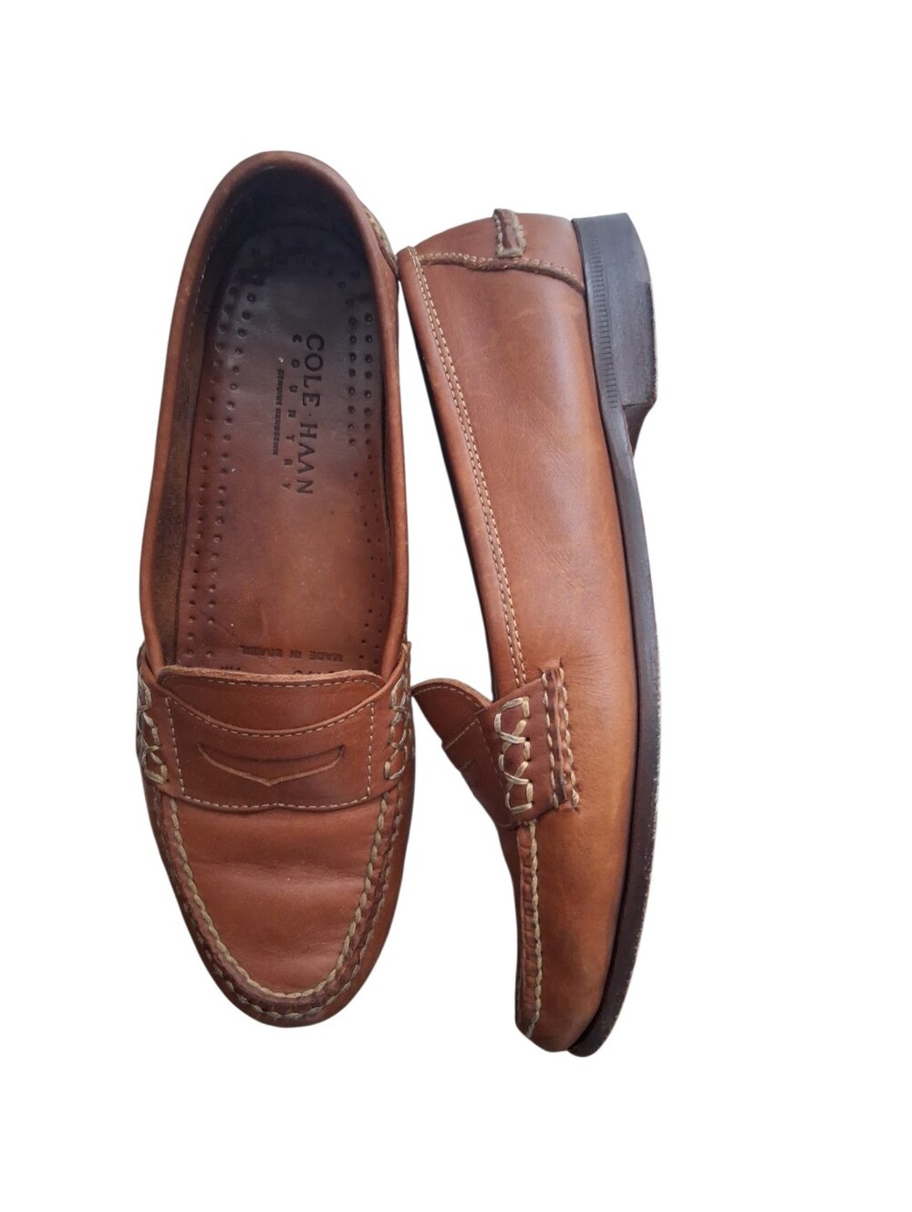Cole Haan Women’s Tan Leather Penny Loafers Size 9
